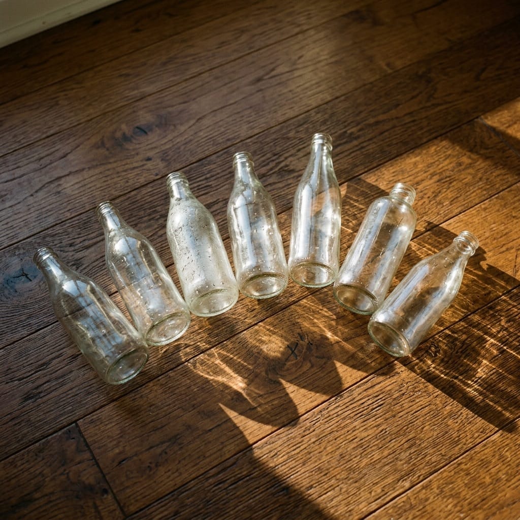 Morning wellness ritual — bottle and journal