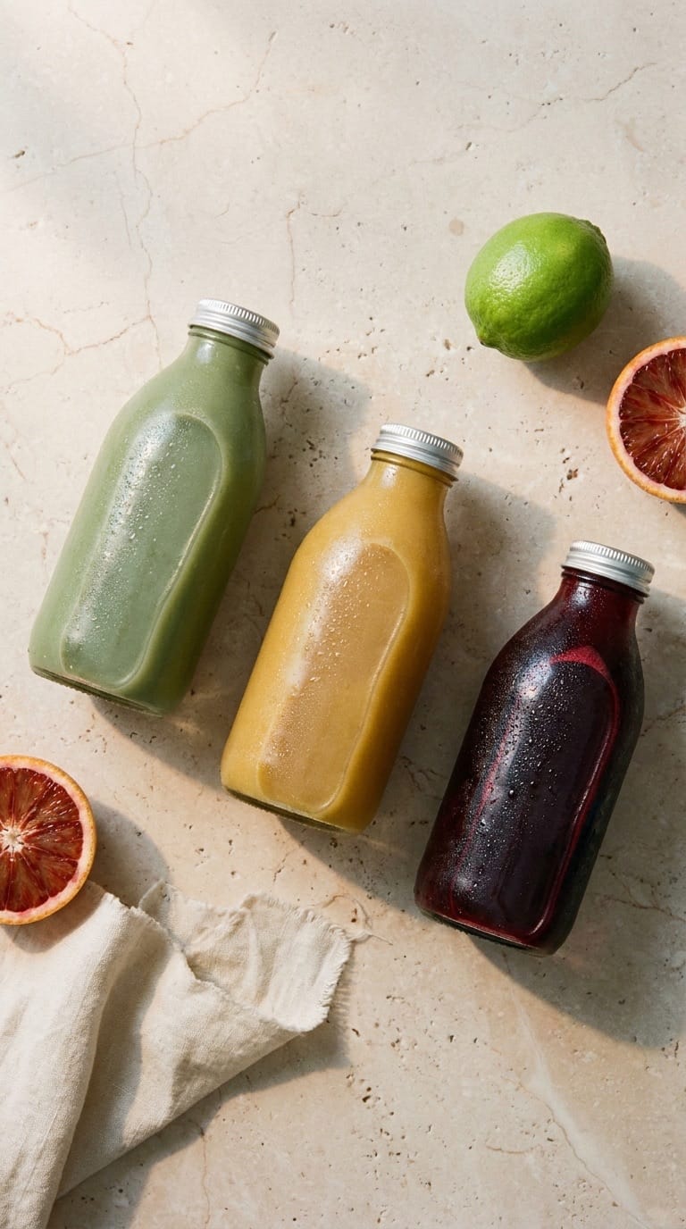 Cold-pressed bottles portrait, eighth composition