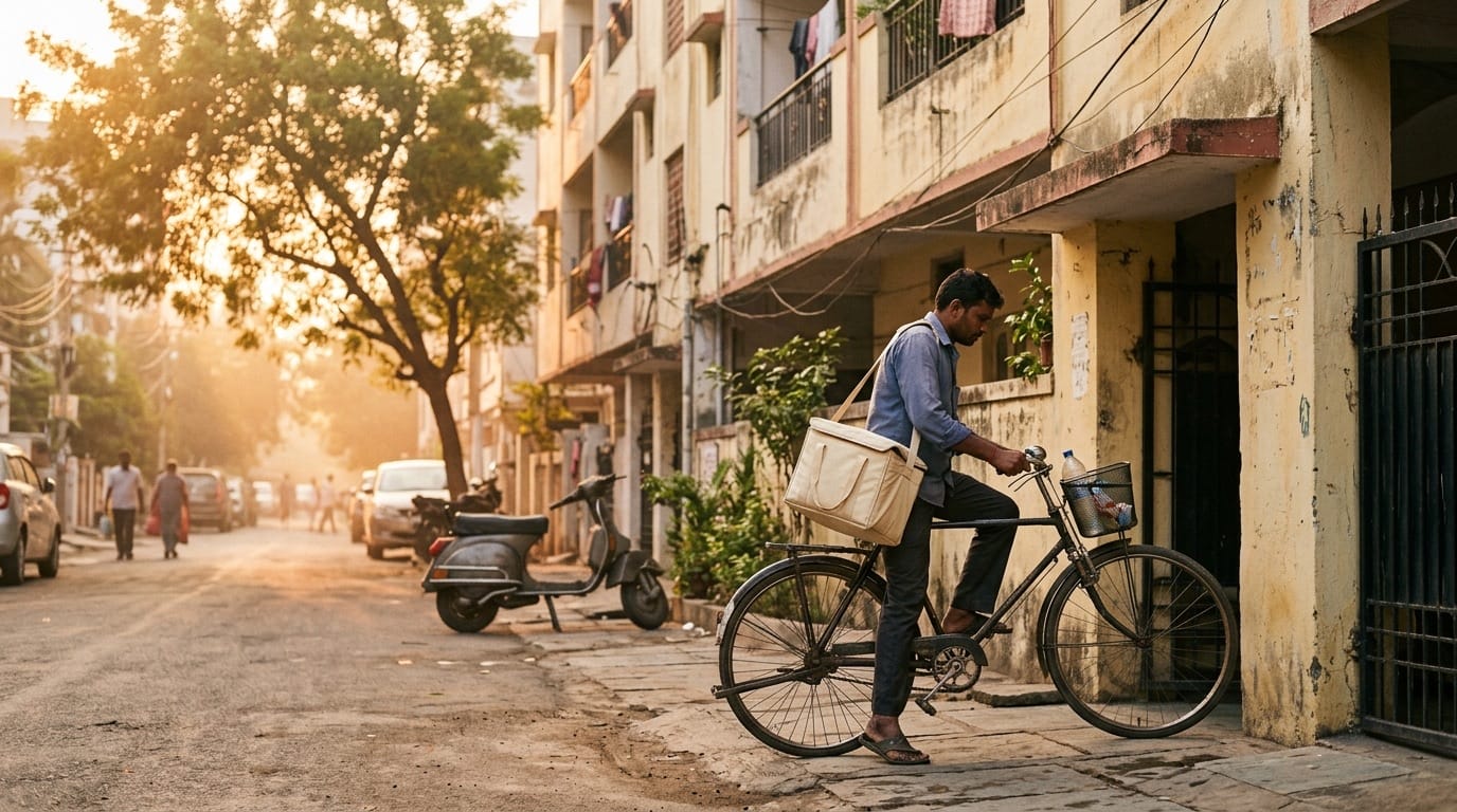 Delivery bags loaded before 7 AM