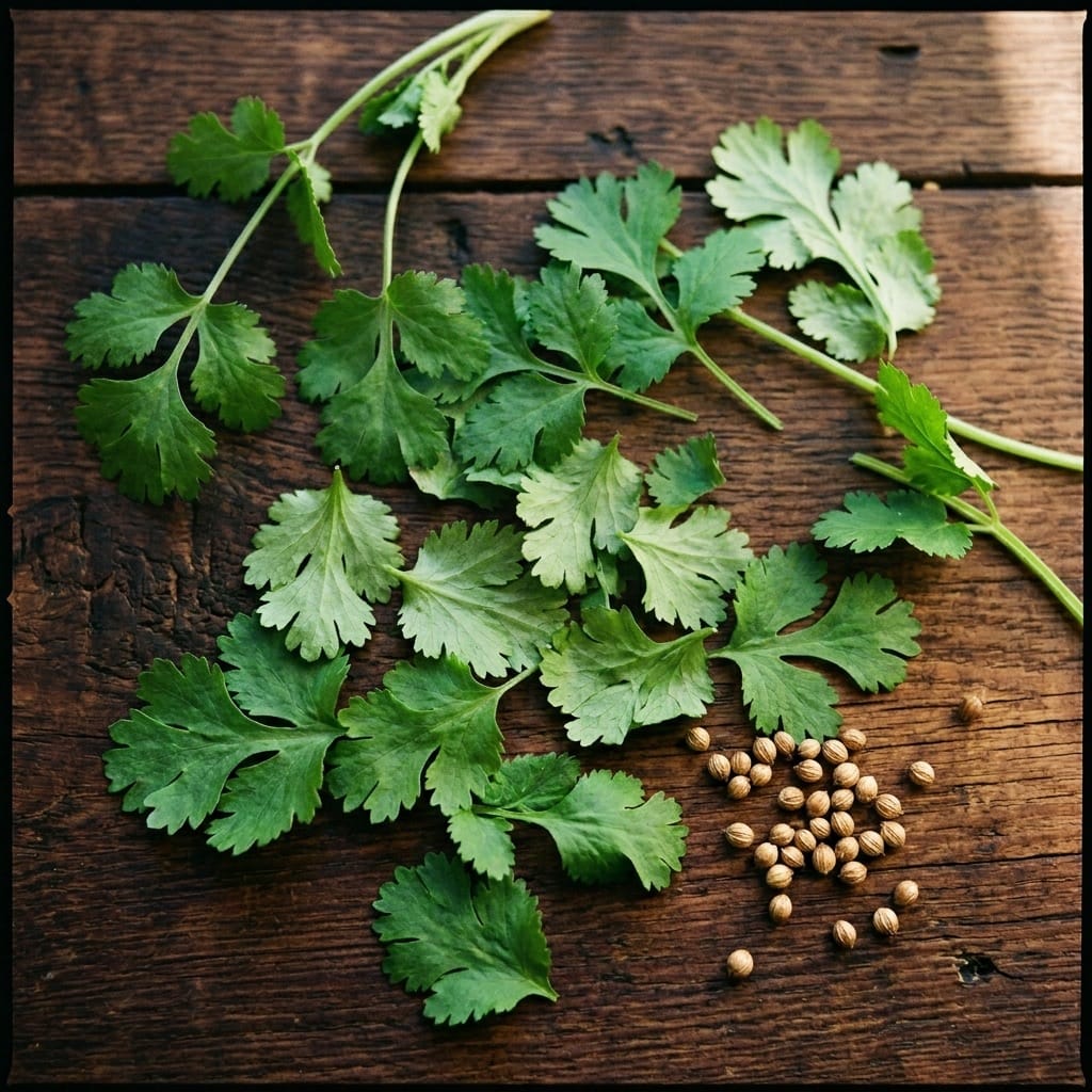 కొత్తిమీర — close-up