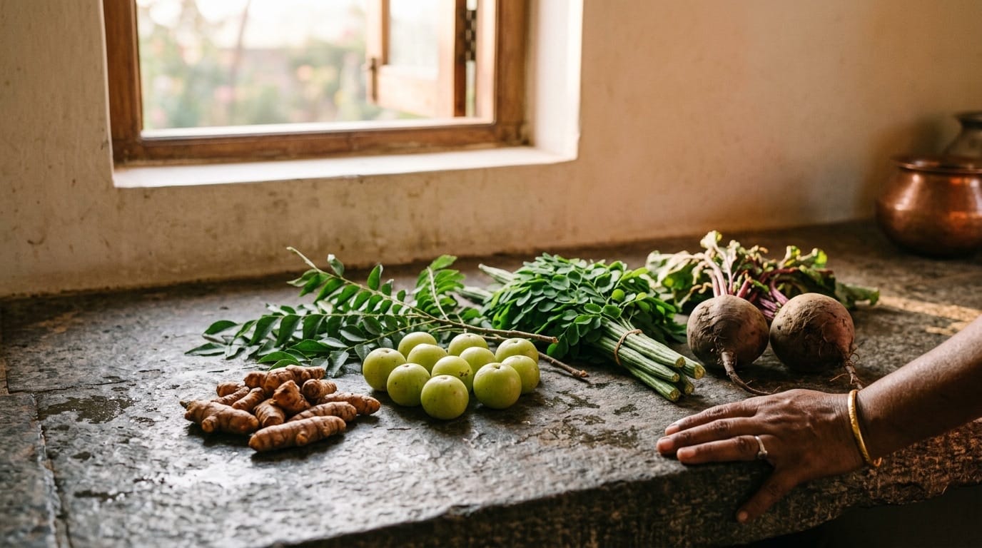 Fresh ingredients being sourced at morning wholesale market