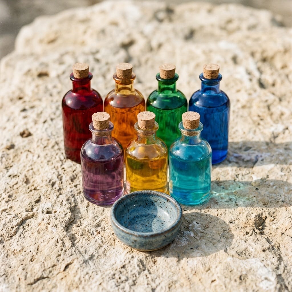 Seven bottles — daily ritual