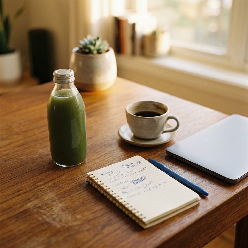 Mid-afternoon cold-pressed pour